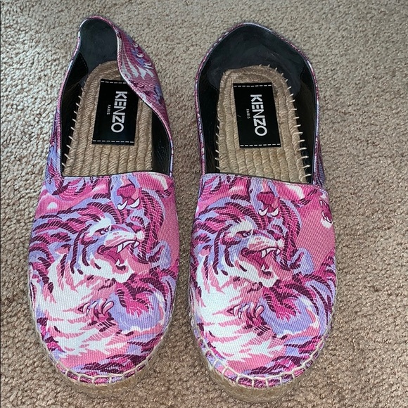 kenzo leather espadrilles